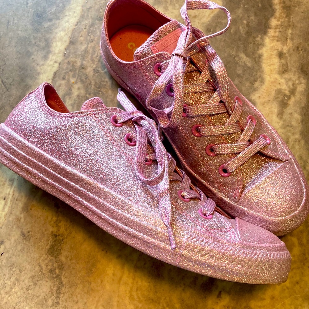 Sparkling Glitter Pink Converse